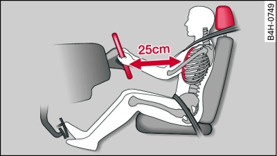 Adjust seat and sit in correct position